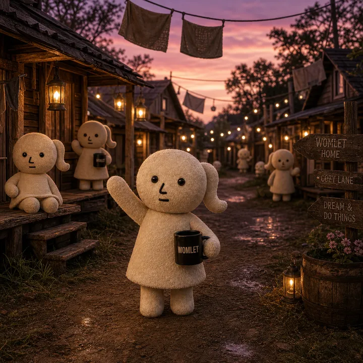 Womlet scene: the village